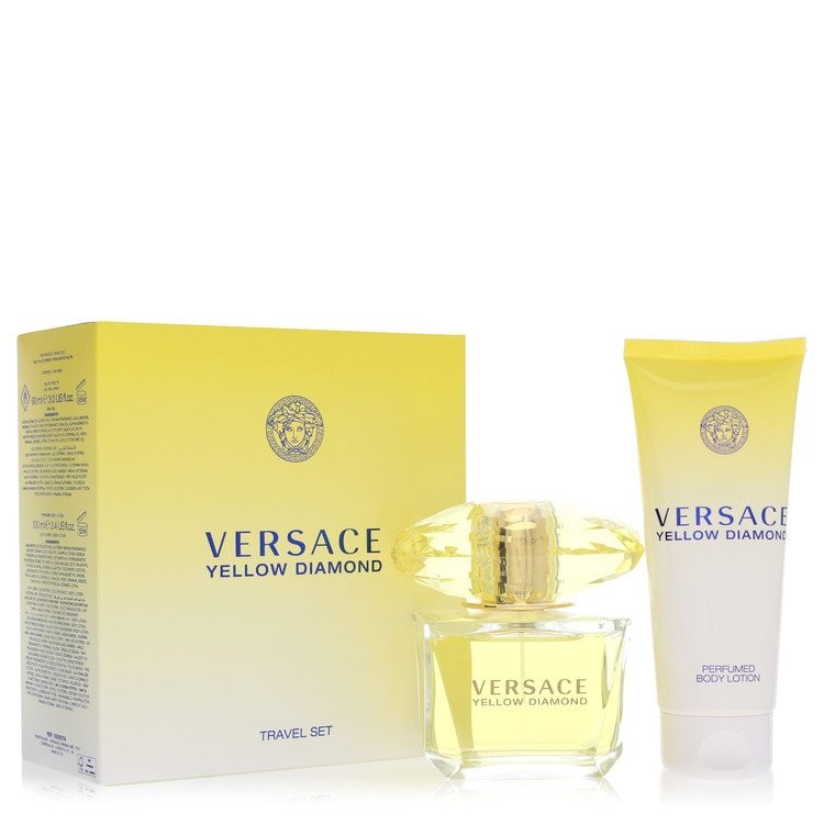 Yellow Diamond By Versace Gift Set (3 oz Eau De Toilette Spray + 3.4 oz Body lotion) Womens Perfume