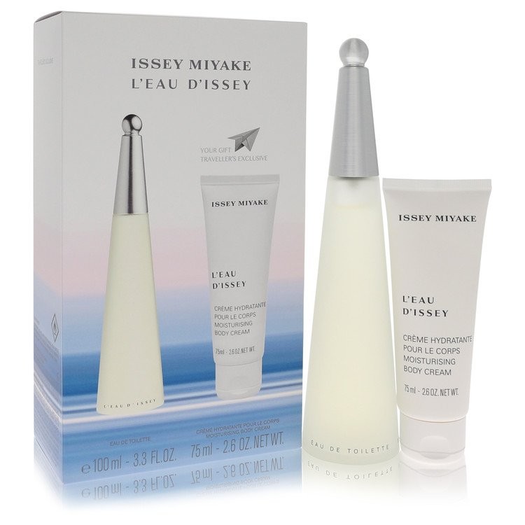 L'eau D'issey By Issey Miyake Gift Set (3.3 oz Eau DeToilette Spray + 2.6 oz Body Cream) Womens Perfume